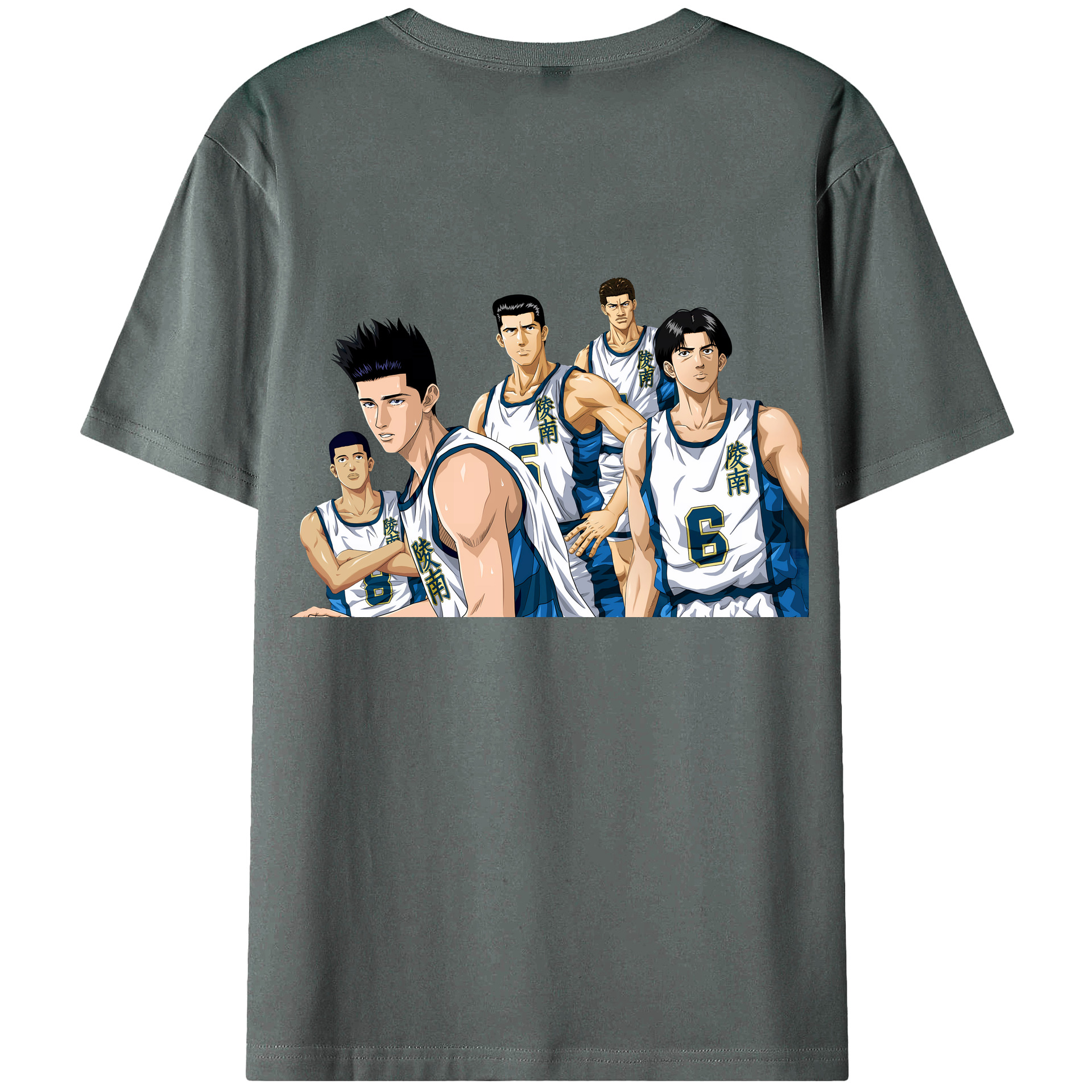（画像用） SLAM DUNK／スラムダンク 綿100％ メンズ半袖Tシャツ（バックプリント） 通気性